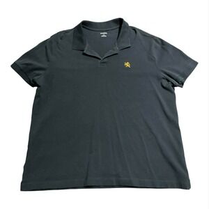 Express Shirt Mens XXL Polo‎ Dark Gray Lion Logo Short Sleeve Casual